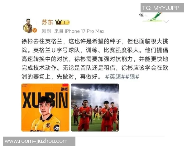 苏东对徐彬留洋的看法：希望的种子与巨大的挑战并存，先做好再追求完美